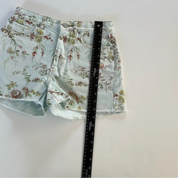 Rebecca Taylor LA VIE Belle Bouquet Floral Print Boho Cut Off Denim Shorts Sz 25 - Picture 8 of 11